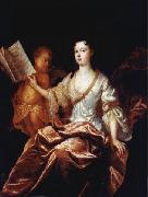 Circle of Pierre Gobert Portrait of a lady as Saint Cecilia Spain oil painting artist